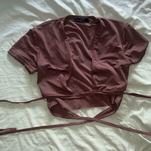 Women's brown Wrap Top